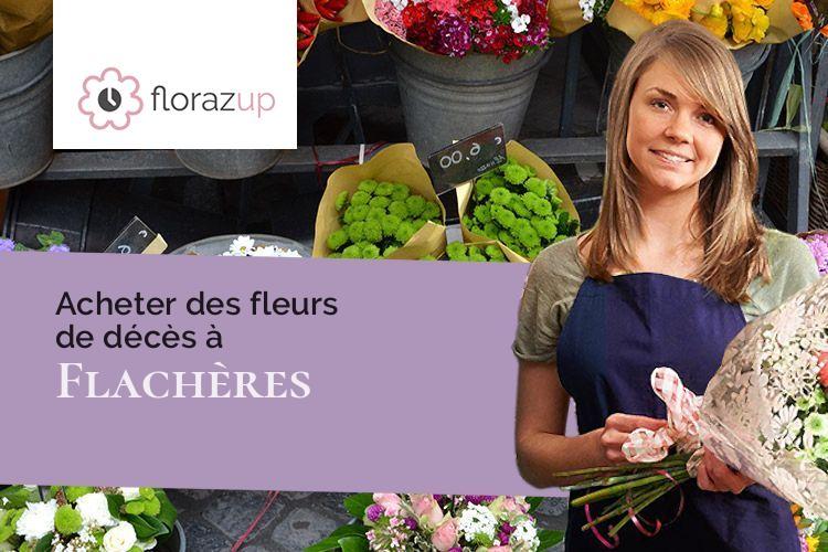 croix de fleurs pour un décès à Flachères (Isère/38690)