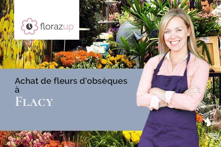 créations florales pour un décès à Flacy (Yonne/89190)