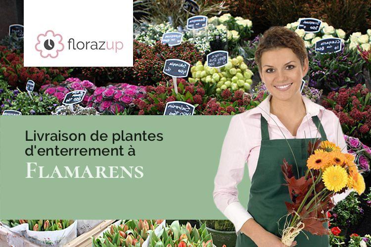 gerbes de fleurs pour un enterrement à Flamarens (Gers/32340)