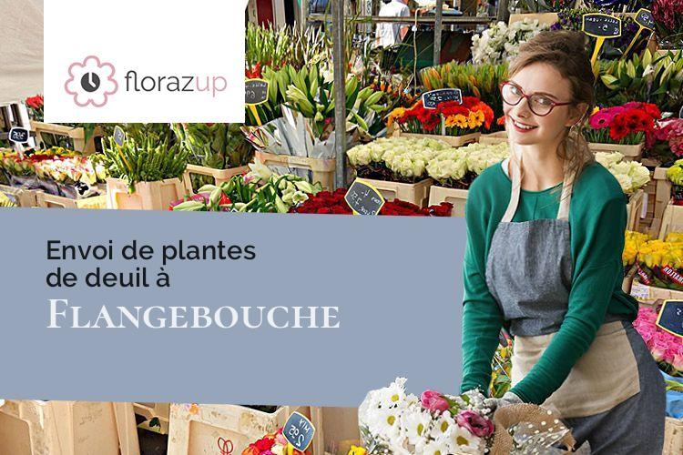 couronnes florales pour des obsèques à Flangebouche (Doubs/25690)