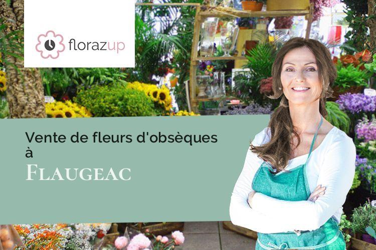 couronnes de fleurs pour des obsèques à Flaugeac (Dordogne/24240)