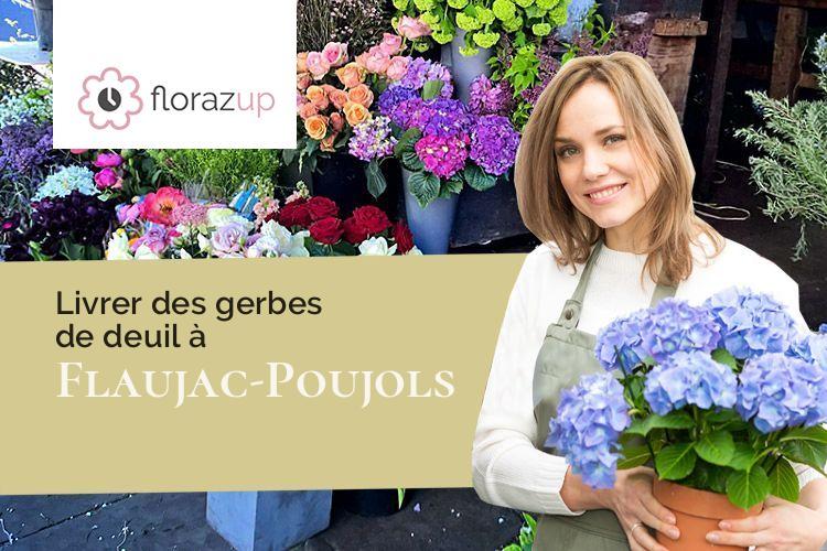 compositions florales pour un enterrement à Flaujac-Poujols (Lot/46090)