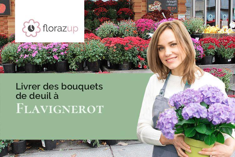 couronnes florales pour un deuil à Flavignerot (Côte-d'Or/21160)