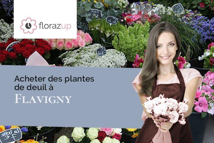fleurs deuil pour des obsèques à Flavigny (Marne/51190)