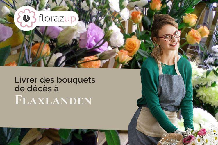 bouquets de fleurs pour un deuil à Flaxlanden (Haut-Rhin/68720)