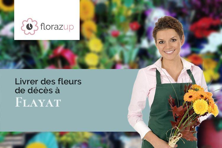 couronnes florales pour un enterrement à Flayat (Creuse/23260)