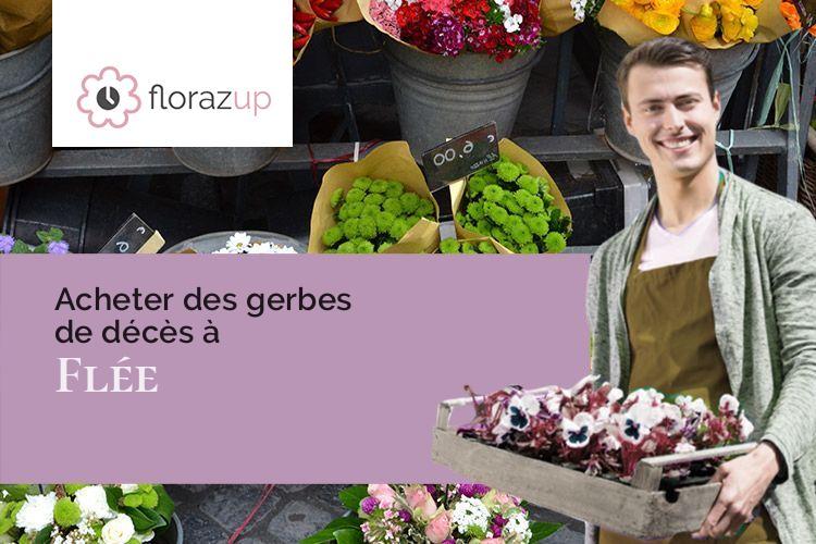croix de fleurs pour un deuil à Flée (Côte-d'Or/21140)