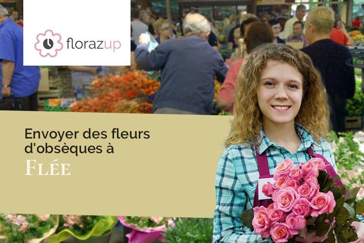 gerbes de fleurs pour des funérailles à Flée (Sarthe/72500)