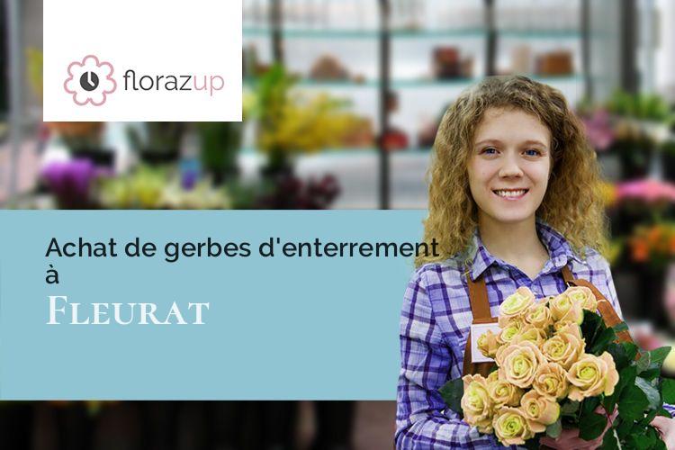 couronnes florales pour des funérailles à Fleurat (Creuse/23320)