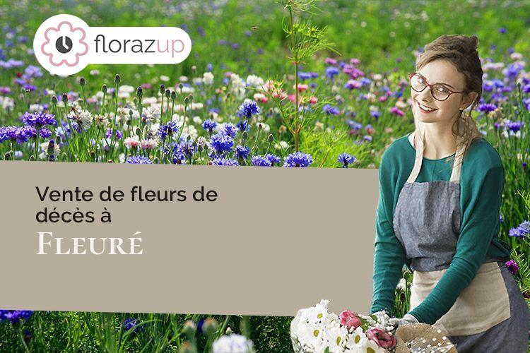 fleurs deuil pour un enterrement à Fleuré (Vienne/86340)