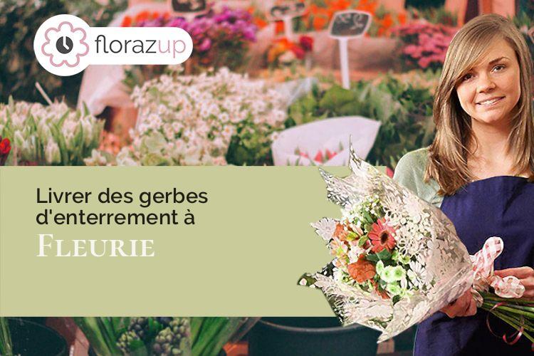 créations florales pour des obsèques à Fleurie (Rhône/69820)