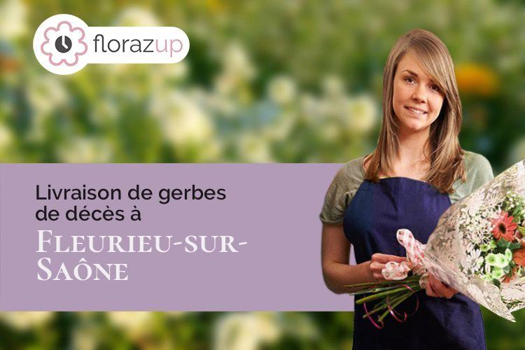 compositions florales pour un décès à Fleurieu-sur-Saône (Rhône/69250)