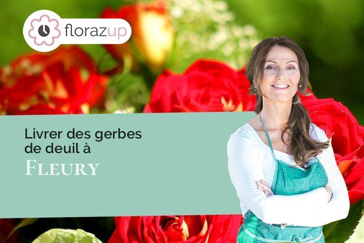 gerbes de fleurs pour un enterrement à Fleury (Aude/11560)