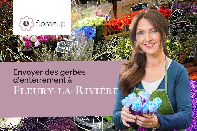 bouquets de fleurs pour un enterrement à Fleury-la-Rivière (Marne/51480)