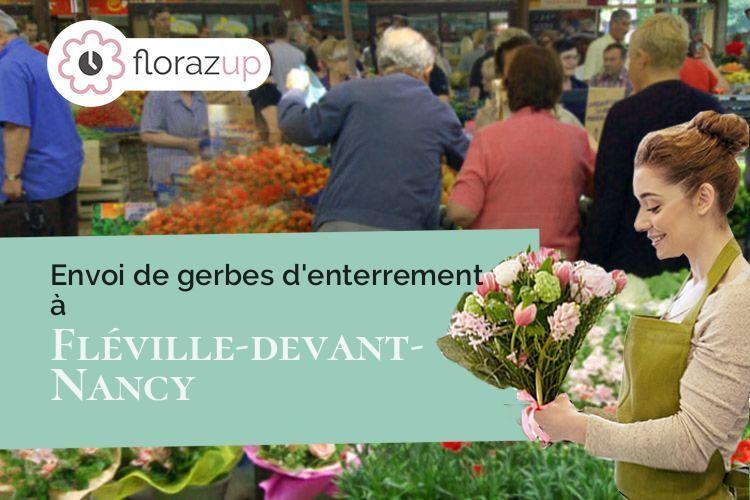 compositions de fleurs pour des obsèques à Fléville-devant-Nancy (Meurthe-et-Moselle/54710)