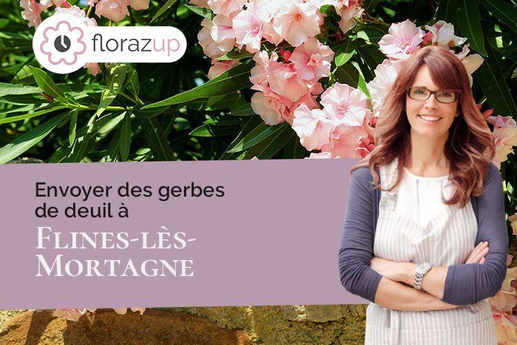 compositions florales pour un enterrement à Flines-lès-Mortagne (Nord/59158)