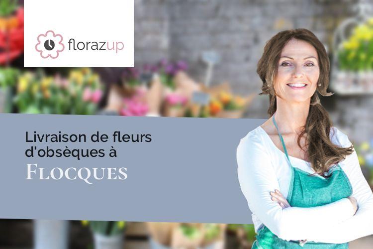 créations florales pour un décès à Flocques (Seine-Maritime/76260)