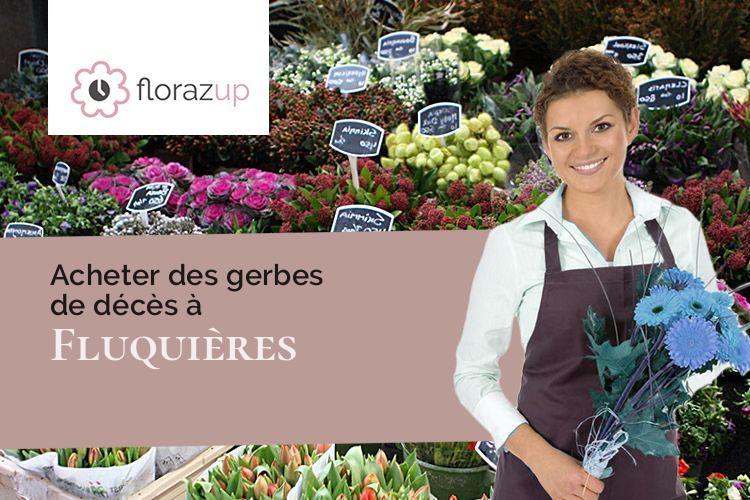 créations de fleurs pour un décès à Fluquières (Aisne/02590)