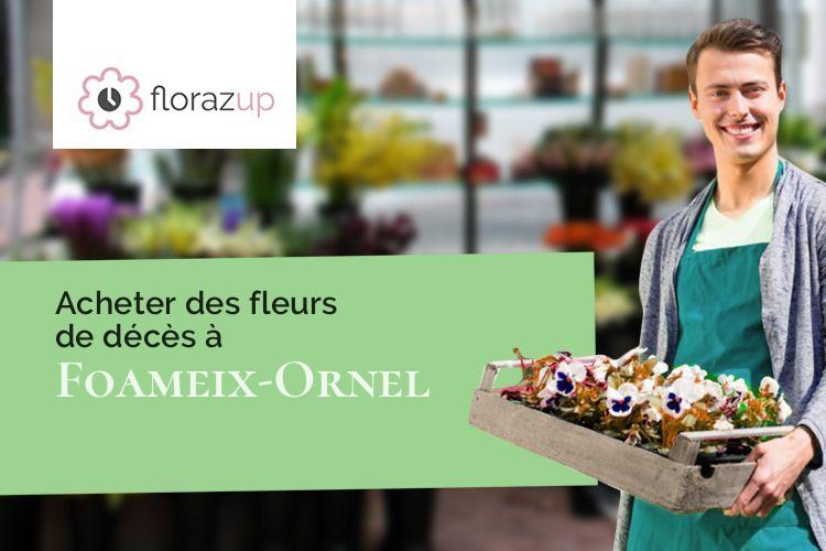 couronnes de fleurs pour des obsèques à Foameix-Ornel (Meuse/55400)