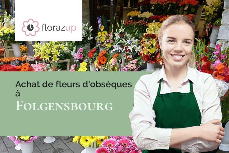 fleurs deuil pour un enterrement à Folgensbourg (Haut-Rhin/68220)