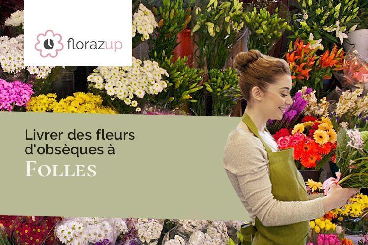 bouquets de fleurs pour un deuil à Folles (Haute-Vienne/87250)