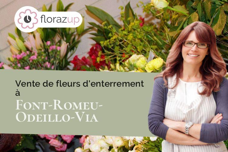 fleurs deuil pour une crémation à Font-Romeu-Odeillo-Via (Pyrénées-Orientales/66120)