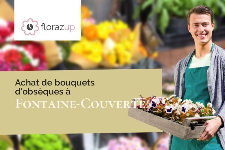 fleurs deuil pour un enterrement à Fontaine-Couverte (Mayenne/53350)