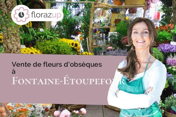 couronnes florales pour des obsèques à Fontaine-Étoupefour (Calvados/14790)