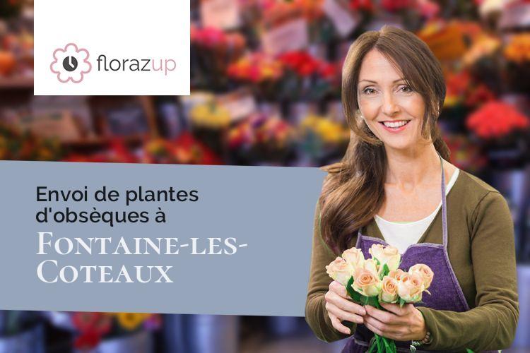 compositions florales pour des obsèques à Fontaine-les-Coteaux (Loir-et-Cher/41800)