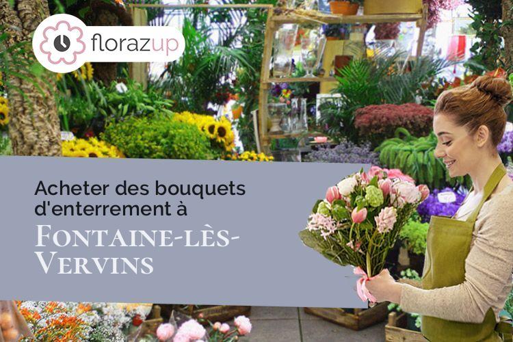 créations florales pour des funérailles à Fontaine-lès-Vervins (Aisne/02140)