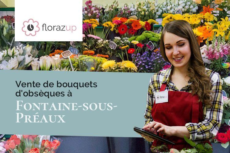créations florales pour un deuil à Fontaine-sous-Préaux (Seine-Maritime/76160)