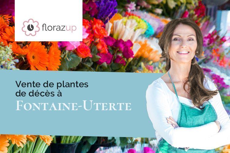 fleurs deuil pour un enterrement à Fontaine-Uterte (Aisne/02110)