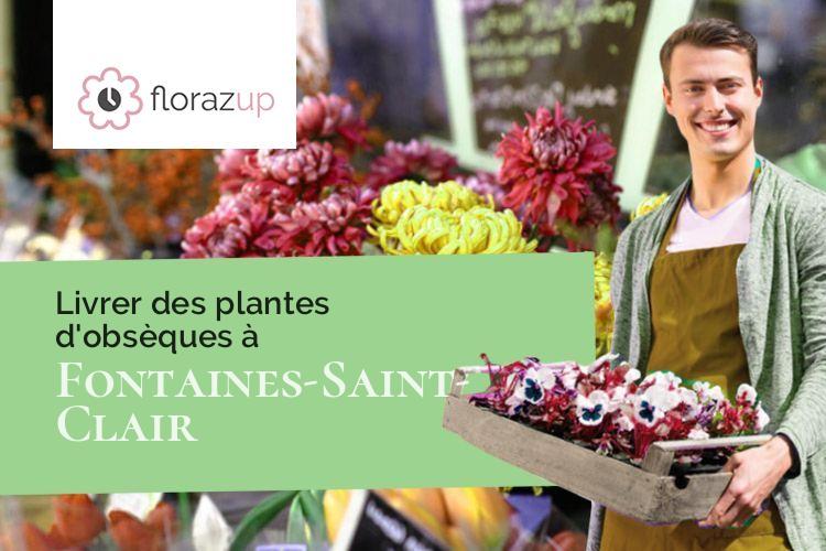 plantes pour un enterrement à Fontaines-Saint-Clair (Meuse/55110)