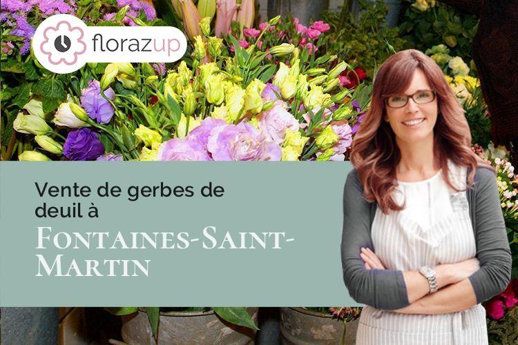 créations florales pour un enterrement à Fontaines-Saint-Martin (Rhône/69270)