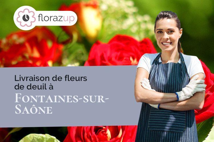 couronnes de fleurs pour une crémation à Fontaines-sur-Saône (Rhône/69270)