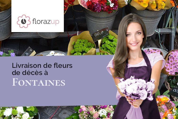 coeurs de fleurs pour une crémation à Fontaines (Yonne/89130)