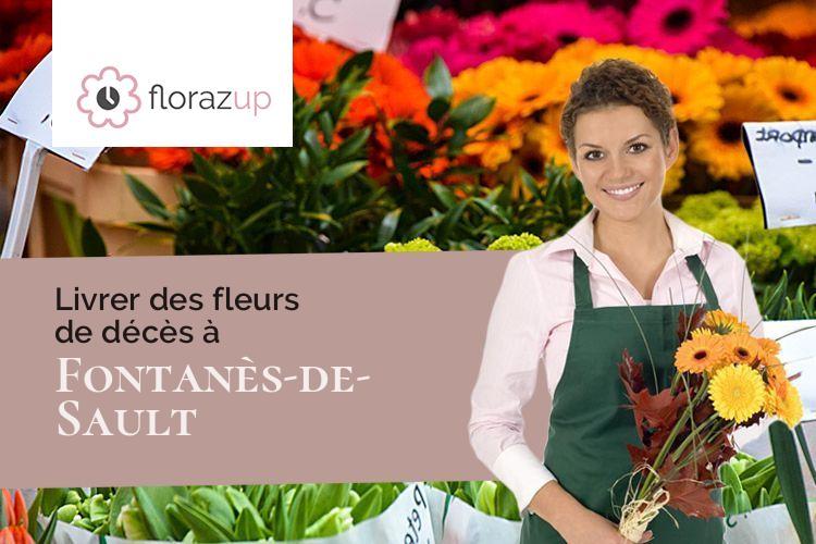 croix de fleurs pour un enterrement à Fontanès-de-Sault (Aude/11140)