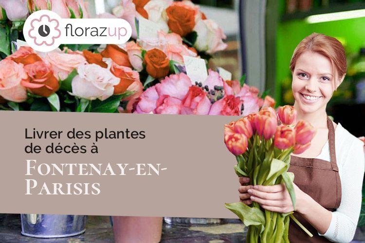 compositions de fleurs pour un enterrement à Fontenay-en-Parisis (Val-d'Oise/95190)