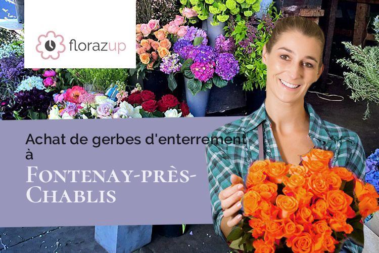 coeurs de fleurs pour un deuil à Fontenay-près-Chablis (Yonne/89800)