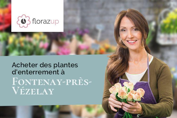 compositions florales pour un enterrement à Fontenay-près-Vézelay (Yonne/89450)