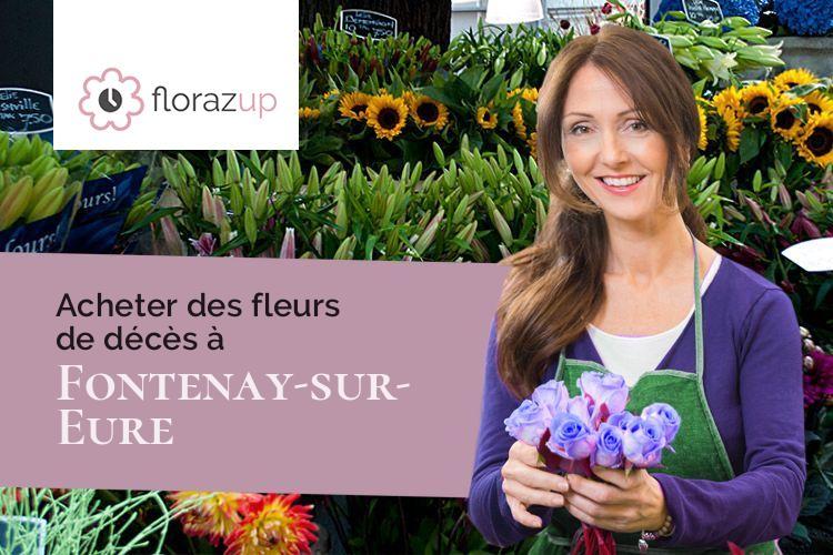 fleurs deuil pour des funérailles à Fontenay-sur-Eure (Eure-et-Loir/28630)