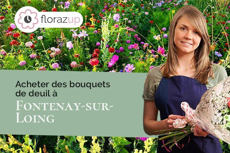 compositions de fleurs pour un décès à Fontenay-sur-Loing (Loiret/45210)