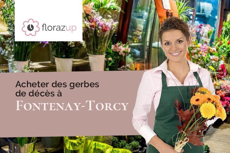 compositions de fleurs pour un enterrement à Fontenay-Torcy (Oise/60380)