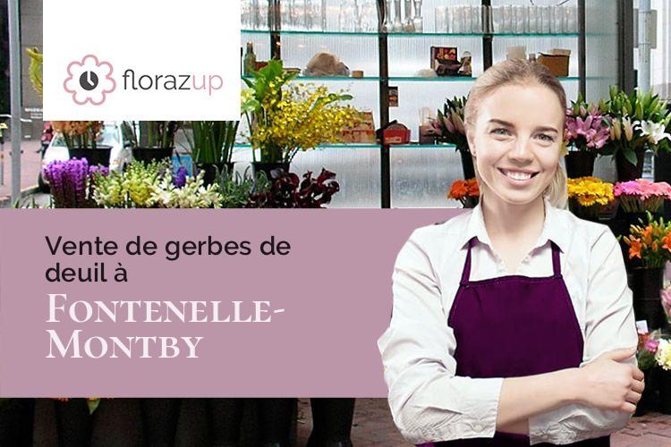 coeurs de fleurs pour un deuil à Fontenelle-Montby (Doubs/25340)