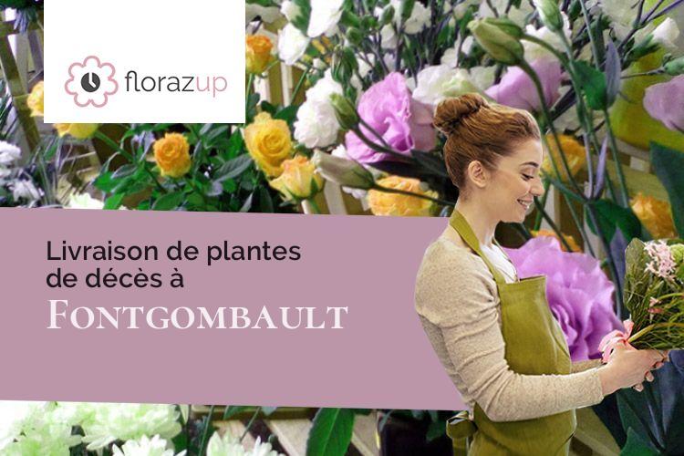 créations florales pour des obsèques à Fontgombault (Indre/36220)