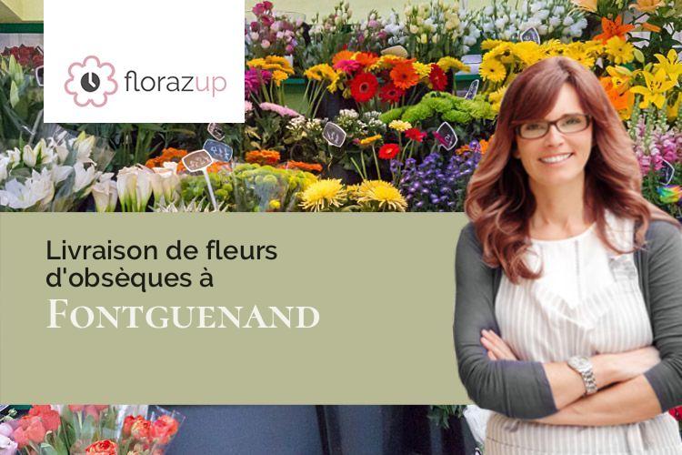 couronnes de fleurs pour des funérailles à Fontguenand (Indre/36600)