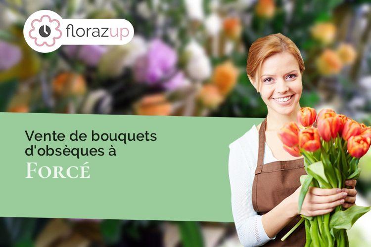 compositions de fleurs pour un décès à Forcé (Mayenne/53260)