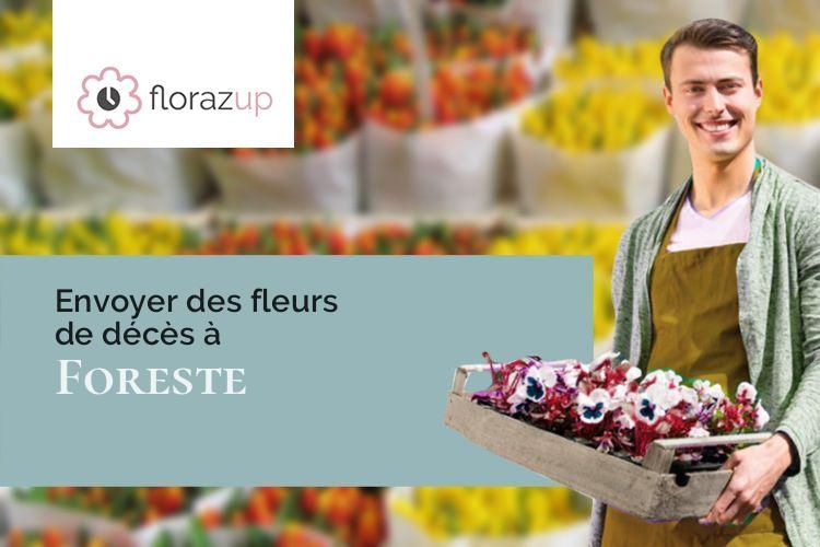 compositions florales pour des obsèques à Foreste (Aisne/02590)