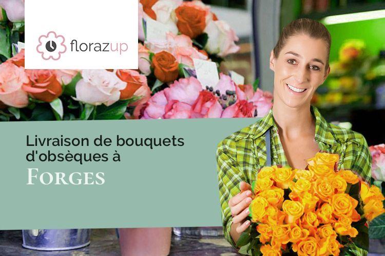 couronnes florales pour un deuil à Forges (Seine-et-Marne/77130)