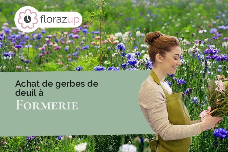 coeur de fleurs pour des funérailles à Formerie (Oise/60220)